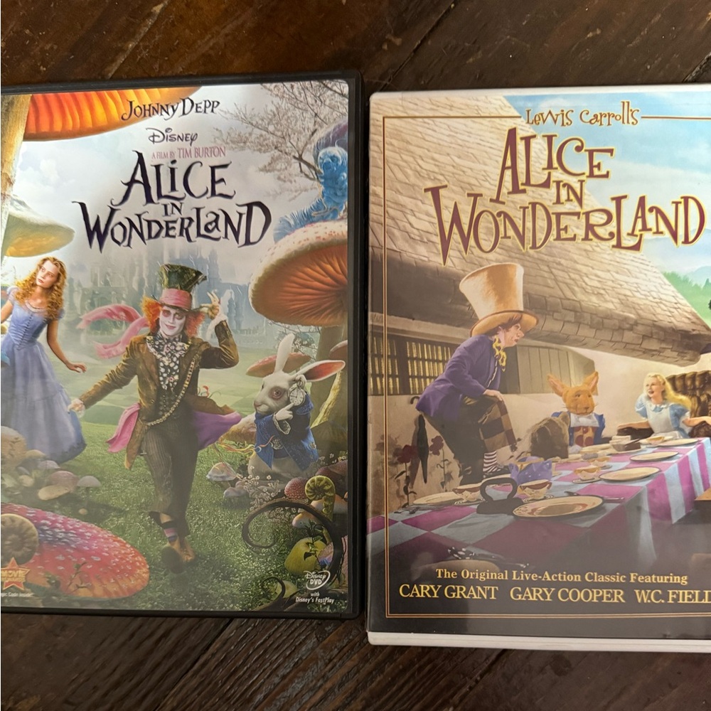 Alice in Wonderland 2-DVD Bundle – Disney (2010) + Classic Live-Action Edition
